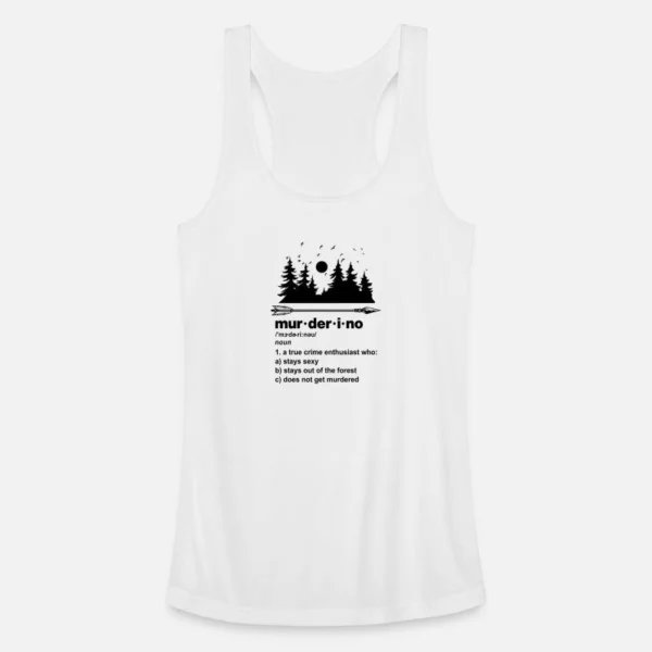 Bailey Sarian - Murder Makeup Mystery on Women’s Performance Racerback Tank Top